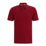 BOSS Mens Polo Shirt Open Red M