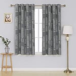 Deconovo Blackout Curtain Room Darkening Thermal Insulated Draperies Grommet Window Treatments for Bedroom, 52 x 54 in, Light Grey, 2 Panels