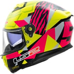 LS2, Casque Moto Intégral Stream II Tiger Gloss H-V Yellow Pink, S