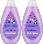 Johnson's Baby Bedtime Shampoo - Leaves Hair Soft and Shiny - 500ml X 2 -  *NEW*