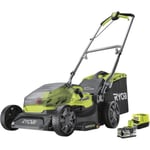 Tondeuse poussée 18V - Brushless - sans charbons  - Ø coupe 37 cm - fonction mulching - 1 batterie 18V 5,0 Ah et 1 chargeur 2,0 A