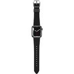 OtterBox Symmetry Cactus Leather Watch Band for Apple Watch 42mm/41mm/40mm, Replacement Durable Soft Touch Strap for Apple Watch, Black