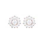 Swarovski Boucles d'oreilles Sunshine, blanc, Métal doré rose