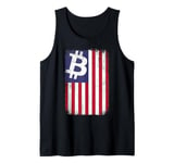 BTC Bitcoin American Flag Crypto Revolution Tank Top