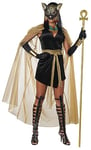 California Costumes 01450 Costume de déesse féline/Bastet pour adulte, solide, noir/doré, L