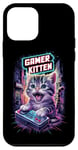 Coque pour iPhone 12 mini Gamer Kitten Cute Gaming Jeux vidéo Cat Lover