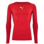 PUMA Liga Baselayer Tee Ls Red T-Shirt, Rouge, XS Homme