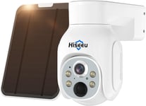 3Mp Ptz Caméra De Surveillance Wifi Extérieure Sans Fil Solaire, Caméra Ip Sur Batteries, Vision Nocturne En Couleur Détection Pir, Alarme Sirène Audio Bidirectionnel, Ip66 Compati[CAM07596]