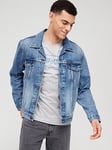 Levi's Original Denim Trucker Jacket - Mid Wash, Mid Wash, Size L, Men