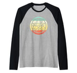 80s Retro Necronomicon and Miskatonic Themed Symbol Raglan Baseball Tee