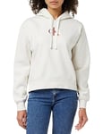 Calvin Klein Jeans Women Hoodie Gradient , White (Ivory), 3XL