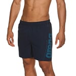 arena Short de Bain Fundamentals Logo Homme, Maillot de Bain Plage en Tissu Doux à Séchage Rapide, avec Slip Intégré en Maille Filet