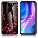 Fantasy Marmor Xiaomi Redmi Note 8 Pro skal - Röd