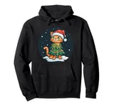 Funny Cat in Christmas Tree Costume for Cats Pullover Hoodie