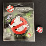 Ghostbusters Vinyl Stickers Logo + Pin Badge Official Merchandise NEW UK