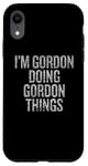 Coque pour iPhone XR Je suis Gordon qui fait des choses drôles et vintage