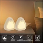 Shining House - Veilleuse led Pile [Lot de 2], Veilleuse Automatique avec Détecteur de Mouvement, Blanc Chaud Lampe Detecteur de Mouvement Interieur,