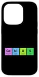 Coque pour iPhone 14 Pro GENIUS Tableau périodique Science Cadeau STEM Lab Chimiste Elements