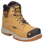 Caterpillar Mens Safety Boots Spiro Leather Lace Up tan UK Size