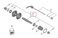 Napa-akseli Shimano FH-MT401 (Y3HX98010)