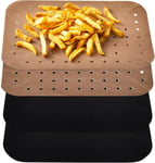 Tower TLINER3 Reusable Rectangular Air Fryer Liners, Pack Rectangle, 4 