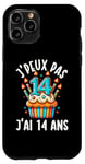 Coque pour iPhone 11 Pro Je Peux Pas J'ai 14 Ans Anniversaire Enfant Humour Drole