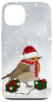 Coque pour iPhone 13 Rouge-Gorge Noël Oiseau Biologiste Nature Ornithologue