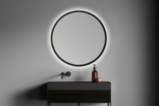 Miroir Led de 60 cm de diamètre. Bord noir B-953