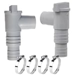 Vanne d'entretien/d'arrêt pour Piscine avec Raccord de Tuyau de 32/38mm - AQSACOKIYA - Vanne Piscine Double Split Tuyau Valve Plunger