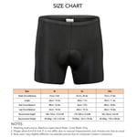 (Black M)Cycling Underwear Bike Underwear Shorts Thickened Silicone Pad