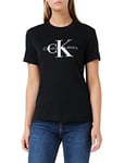 Calvin Klein Jeans Femme Core Monologo Regular Tee J20j219142 T-shirts Manches Courtes, Noir (Ck Black), L EU