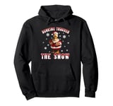 Retro Funny Goose Christmas Honking through the snow ltsp Pullover Hoodie