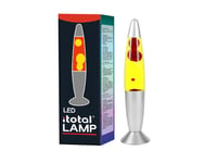 iTotal - LED Lava Lamp with Red Light, White Wax and Silver Base - Red (1270393)