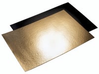 Tårtpapper Guld/Svart Tungt 29X40cm 25St/Pack - (25 St.)