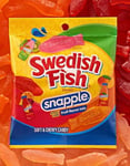 Swedish Fish Snapple - Olika Färgade Vingummi Fiskar (USA Import) - 102 Gram