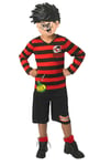 Kids Licensed DENNIS THE MENACE Comic Fancy Dress Costume + Mask Beano Book Week