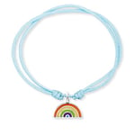 Herzengel Bracelet pour fille en nylon et pendentif en émail - Fermeture à œillets - Longueur réglable - Sans nickel, Eine Grösse, Nylon, Pas de gemme