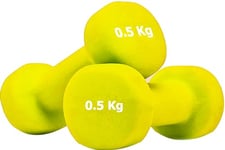 G5 HT SPORT Neoprene Dumbbells for Gym and Home Gym, Non-Slip 0.5 to 6 kg, Pair or Single (2 x 0.5 kg)