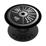 Live Love Lift Barbell 45lb Weight Plate Gift PopSockets Grip and Stand for Phones and Tablets