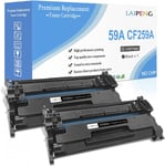 2 Noir Cartouche de Toner Compatible 59A CF259A Capacité Standard 3000 Pages pour Imprimantes HP M304a M404dw M404dn M404n M428dw M428fdw M428fdn M428m M406dn M430f M304 M404 M428 Pas de Puce.[G505]