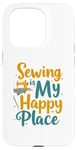 Coque pour iPhone 15 Pro Sewing Love Machine à coudre Tissu Artisanat Couture Life