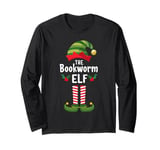 The Bookworm Elf Matching Family Christmas Book Lover Worm Long Sleeve T-Shirt