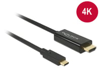 DELOCK – Cable USB Type-C male to HDMI male (DP Alt Mode) 4K 30 Hz 3 m black (85260)