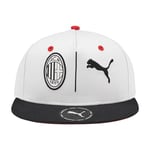 AC Milan Flatbrim Cap, Unisex Adults’ Baseball Cap, Feather Gray-Puma Black, 4099683453025