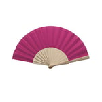 eBuyGB Folding Handheld Fan, Wooden Hand Fan, Wedding Party Accessory, Pocket Sized Fan for Wedding Gift, Party Favours, Summer Holidays, Mini Travel Fan Home Décor - Purple (Pack of 10)