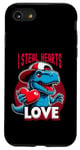 Coque pour iPhone SE (2020) / 7 / 8 T-shirt « I Steal Hearts » pour la Saint Valentin Trex