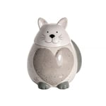 Cookie Jar Biscuit Barrel White Large Ceramic Kitchen Storage Cat Lover Gift