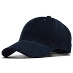 WAZHX 100% Cotton Winter Cap Soild Branded Baseball Cap Men Unisex Hats Bone Trucker Cap Darkblue