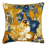 Coussin canape 40 x 40 cm, avec Motif Floral, Jaune - Coussin décoratif en Tissu Velours avec Rembourrage Doux - pour la Decoration salon, Deco Chambre à Coucher, du Decoration Bureau, Deco Maison