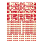 [FR] Sticker Adesivi Kyosho Inferno Neo 2.0 Opaco Rosso - Decal Rc